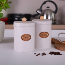 Komplet 2 pojemniki SIMO COFFEE TEA beż